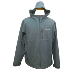Columbia Herren (Größe XL) grau Full Zip Jacke 3 Reißverschlusstaschen Kapuze leichter Mantel - Bild 1 von 4