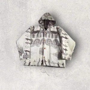 Abrigo Vintage Otavalo Lama Pájaro Ecuador Hombres 100% Lana Hombre Chaqueta Talla S - Imagen 1 de 13