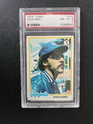 1978 Topps Doug Bird # 183 PSA  8 - Image 1 of 2