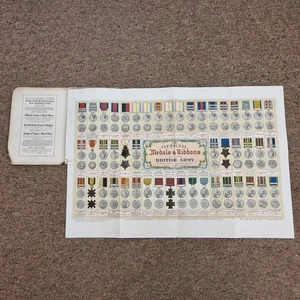 Offizielle Medaillen und Bänder der britischen Armee Leinenrücken ausklappbar - Bild 1 von 17