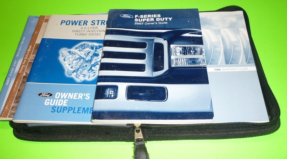 2007 FORD F SUPER DUTY DIESEL OWNERS MANUAL SET 07 GUIDE F250 F350 XL XLT +case - Image 1 of 1