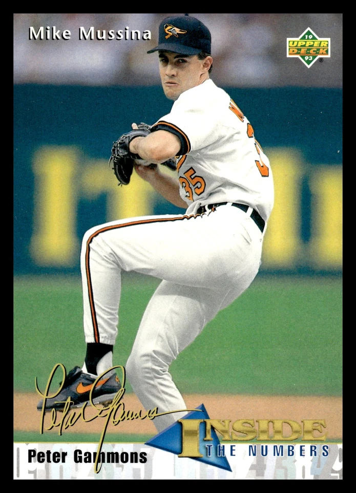 1993 Upper Deck #463 Mike Mussina INSIDE THE NUMBERS - Image 1 of 2