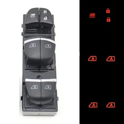 For Nissan Tiida Xtrail Frontier Altima LHD Backlight Window Control Main Switch - Image 1 of 4