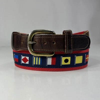 Cinturón Bandera Rojo y Azul - Talla 28 Foto 1 de 4