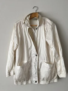 Vintage Haband Jacket Mens Cream/tan Light Windbreaker Full Zip Size L - Picture 1 of 5