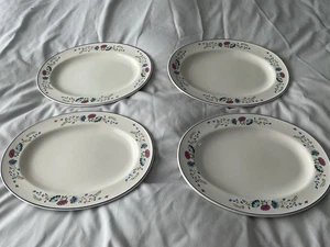 Vintage BHS Priorat große ovale Steakteller/Servierteller x 4 14,25 x 11 Zoll - Bild 1 von 10