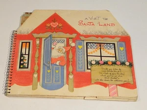 Rare A Visit To Santa Land Pop Up House Book Vintage CHRISTMAS 50’s-60’s Hallmark - Bild 1 von 7
