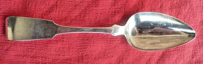 Antique Coin Silver C G BARNES-Sherrill, New York Fiddle Back Tablespoon - Image 1 of 4