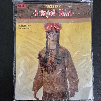 Camisa Western Adulto Flecos Disfraz Marrón Talla Única Regular Foto 1 de 4