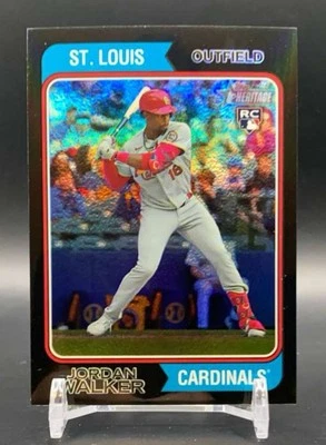 2023 Topps Heritage Chrome Black Refractor Jordan Walker #558 /74 - Image 1 of 2