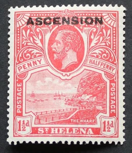 Ascension 1922 GV One and a Halfpence SG 3 mint - Picture 1 of 1