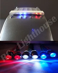 RC 1/10 Scale Police LED Light Bar kit PL#4 with headlights and brake lights#25 - Picture 1 of 4