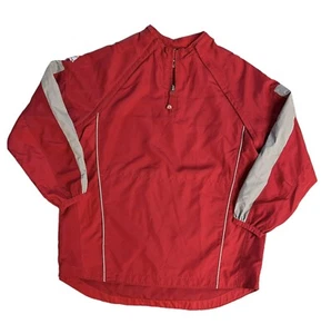 Majestic Youth Baseball Dugout Jacket with Removable Arms Red and Gray Size Smal - Picture 1 of 5
