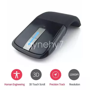 Wireless Mouse For Arc Touch PC Computer Mouse 2.4Ghz/Bluetooth Foldable Mice UK - Picture 1 of 23