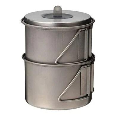 Snow Peak Titanium Mini Solo Combo Cook Set Titanium SCS-004TR w/ Tracking NEW - Image 1 of 4