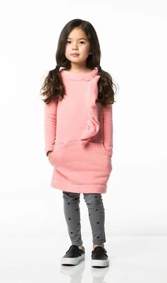 GIRLS Joah Love Front Ruffle Fleece Imogen Dress - Image 1 of 4