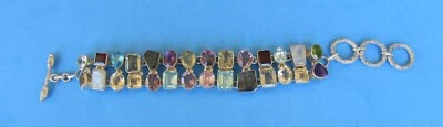 Sterling Silver Fine Multi Gemstone Bracelet - Image 1 of 4
