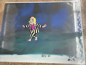 Beetlejuice 1989 TV Series Animation Production Hand Painted Cel & Pntd Backgrnd - Picture 1 of 5