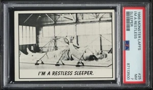 1966 Topps Monster Laffs I'm A Restless Sleeper #25 PSA 7 - Picture 1 of 2