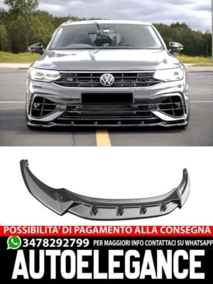 Splitter GEEIGNET FÜR VW Tiguan Mk2 FL 2019+ R/R Line V2 Style, schwarz glänzend - Bild 1 von 4