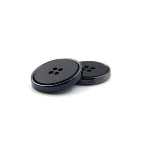 10 PCS Resin Round Black Men Suit Buttons 4 Holes Coat Windbreaker Buttons DI... - Picture 1 of 3