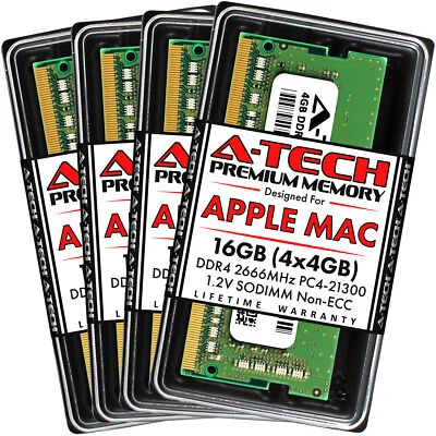 16GB 4x 4GB DDR4 2666 Mac Memory RAM for APPLE iMac Late 2020 MXWT2LL/A A2115 5K - Image 1 of 4