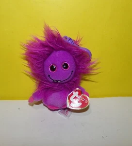 4" Ty Frizzys "Lola" Purple Monster Plush KeyChain Backpack Clip with Tag - Picture 1 of 2