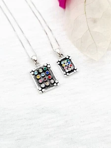 Priester Brustschild Anhänger Halskette Hoschen 12 Stämme Israel Sterlingsilber  - Bild 1 von 8