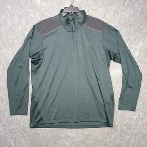 The North Face Kilowatt 1/4 Zip Pullover Men's XL Green FlashDry XD Mock Neck - Picture 1 of 10