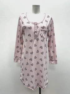 Ex Peacocks Ladies Soft Feel 100% Cotton Heart Print Night Dress Sizes 10-28 - Picture 1 of 8