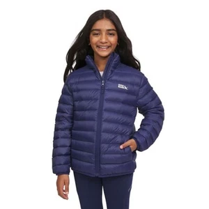 Eddie Bauer Girls Packable Jacket Size M 7/8 Medieval Blue - Picture 1 of 5