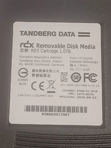 Removable Disk Media RDX Cartridge 1.0TB Tandberg Data Brand New!! - Picture 1 of 8