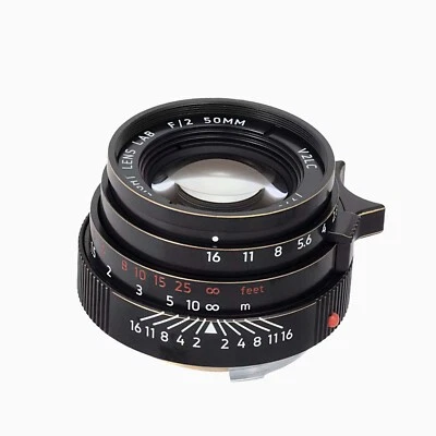Light lens lab Lense Elcan 50mm F2 Brass Black Leica M M6 M10 M240 RangefinderwJ - Image 1 of 4