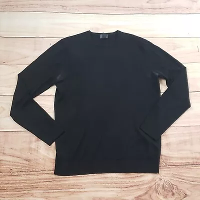 H&M Sweater Mens Medium Black Wool Outdoor Sweatshirt Preppy Knit Adult M * - Image 1 of 4