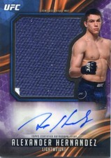 2019 Topps UFC Knockout ALEXANDER HERNANDEZ 1ST Jumbo Fight Mat Relic Auto #5/25