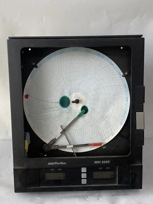 Partlow MRC8000 Series Circular Chart Recorder  Used With Chart *missing Glass - Image 1 of 4