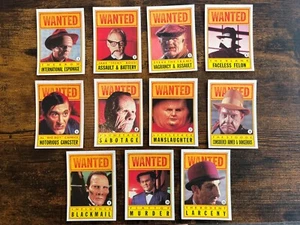 1990 O-Pee-Chee Dick Tracy Complete Wanted Set Inserts (1-11) - Foto 1 di 1