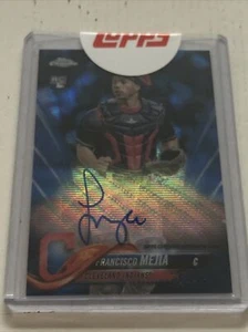 2018 TOPPS CHROME FRANCISCO MEJIA BLUE WAVE AUTOGRAPH # 141/150 - Picture 1 of 3