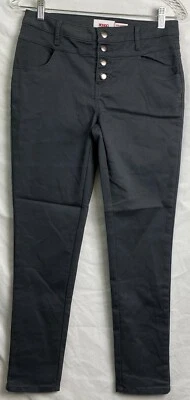 Бонго кнопка мухи серый высокая талия узкие брюки 5 подростков эластичной 29 x 27 новый без ЯРЛЫКОВ #21E - Изображение 1 из 4