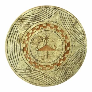 Runder Tisch aus Marmor Intarsien mit harten Steinen Classic Round Marble Table 95 cm - Bild 1 von 1