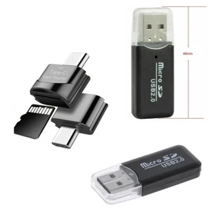 USB-C 3.1 USB 2.0 Memory Card Reader Adapter for Micro SD SDHC SDXC TF Hi-Speed - Afbeelding 1 van 21