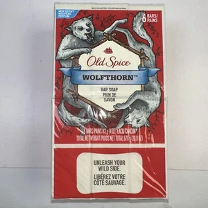 Old Spice Wolfthorn Bar Soap Package Of 6 Bars New Discontinued Scent 23.9 Oz - Picture 1 of 6