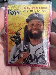 2023 Topps Chrom Platin Jubiläum Manuel Margot Fuchsia rosa schimmern #/100 - Bild 1 von 3