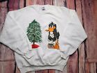 Jerzees Daffy Duck Size L Christmas X Mas Sweater Vintage