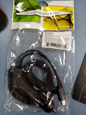 MINI USB CAR LIGHTER CHARGER 8' CORD FOR MOTOROLA V3 RAZR, HTC TOUCH & MORE - Image 1 of 4