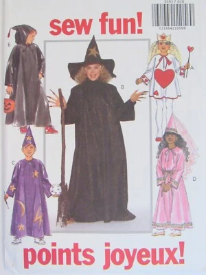 BUTTERICK 5593 Boys/Girls Witch Grim Reaper Princess + COSTUME PATTERN 4-14 UC - Image 1 of 4