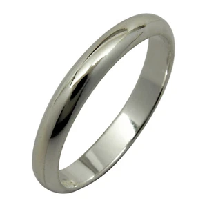 Anillo de plata esterlina .925 liso 3 mm banda de boda joyería tallas 4-13 - Imagen 1 de 14