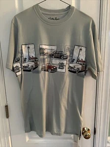 NWT North River Outfitters T-Shirt Car Print Light Olive Size Medium Men’s - Picture 1 of 6