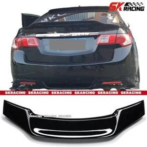 Alerones traseros maletero moldura apta para negro brillante Acura Tsx Cu1 Cu2 2009-2014 - Imagen 1 de 14