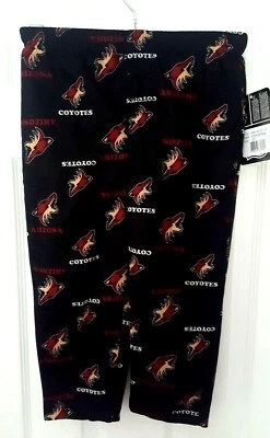 ARIZONA COYOTES Kids Pants Size Medium 5/6 Sweats Sleep Pajamas Lounge Black New - Image 1 of 2